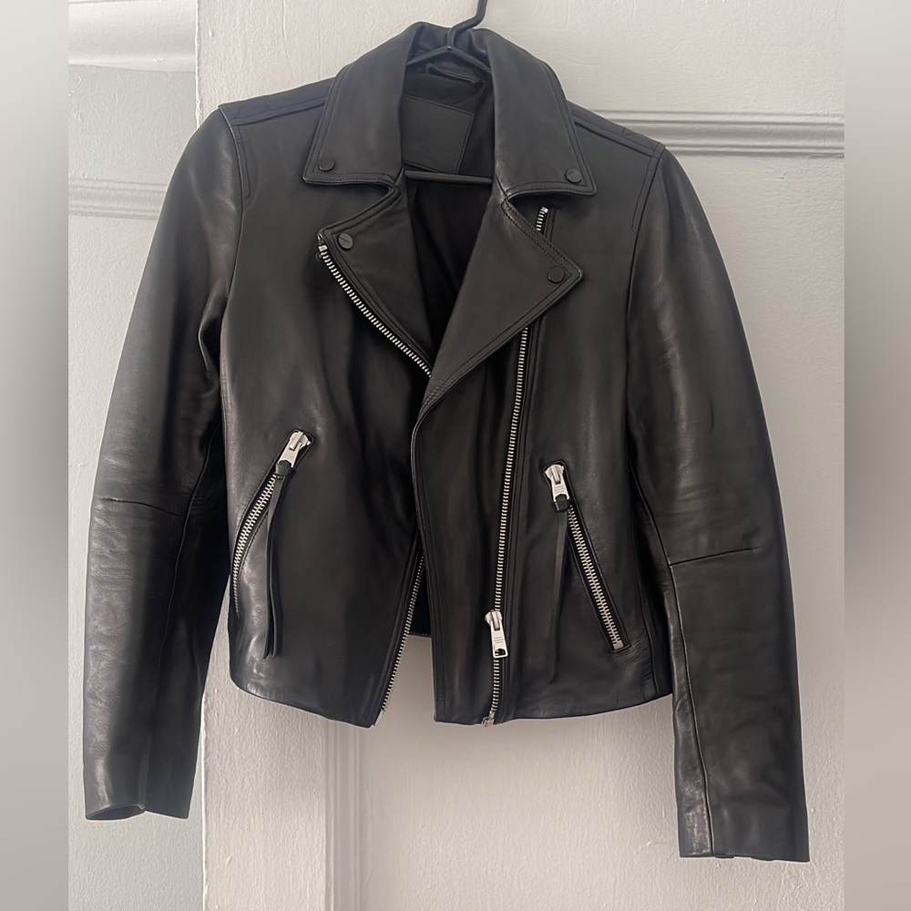 AllSaints Dalby Women's Black Leather Jacket